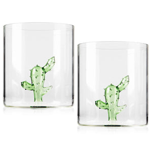 Set of 2 - Cactus Margarita Glass | 16oz - Popcheeks