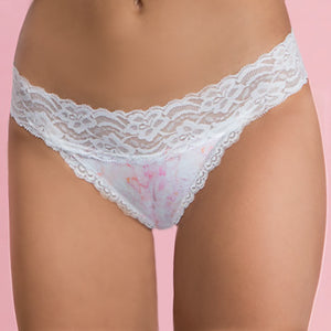 Pink Blooms Lace Thong - Popcheeks